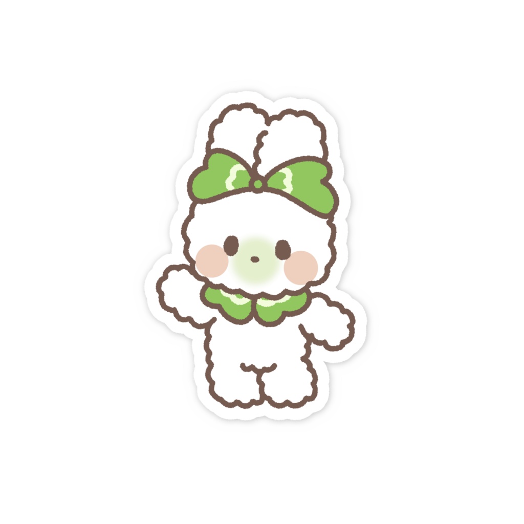 うさぎのくろーばーちゃん スマホステッカー【ふらわ~ふれんず】