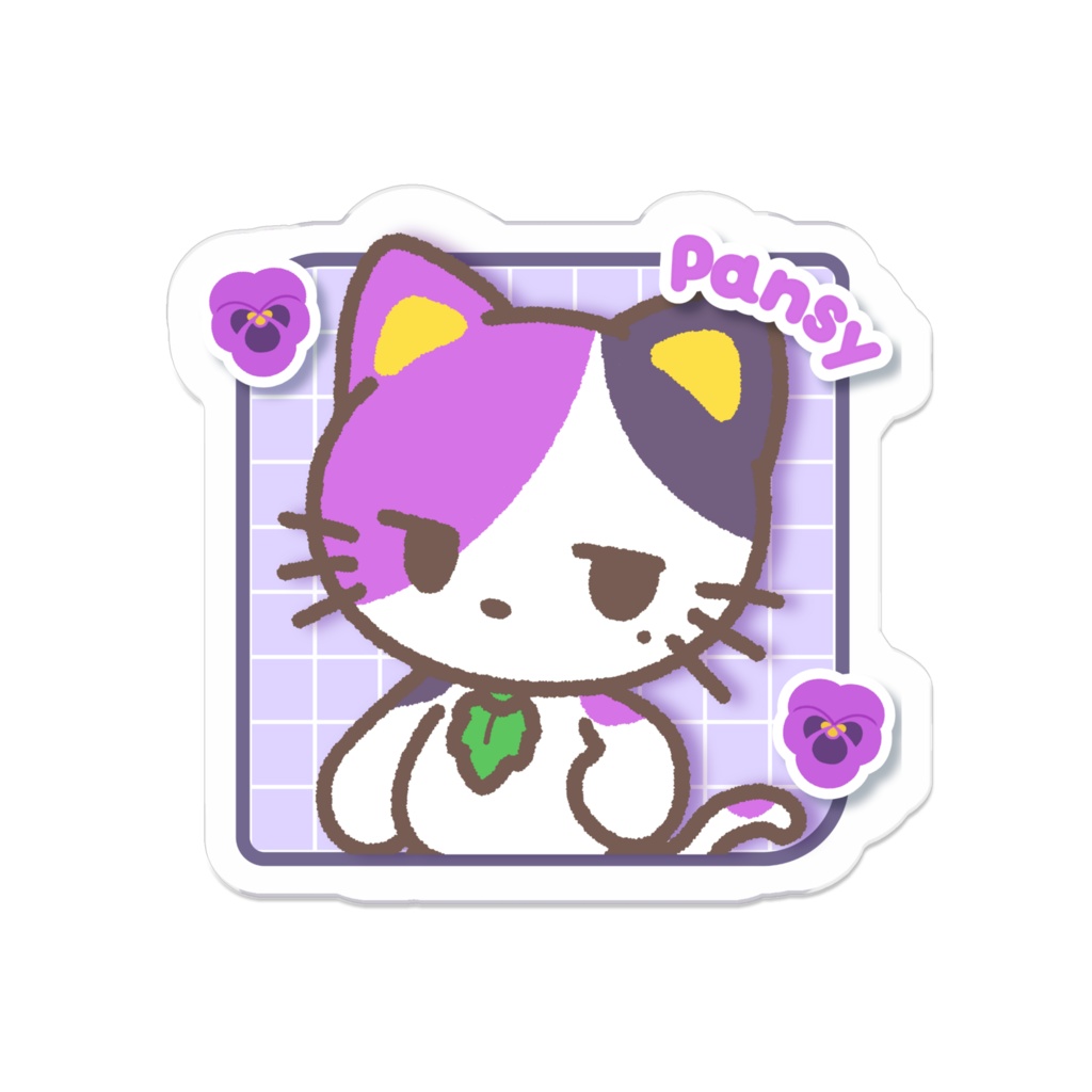 ねこのぱんじーくん アクリルバッジ【ふらわ~ふれんず】