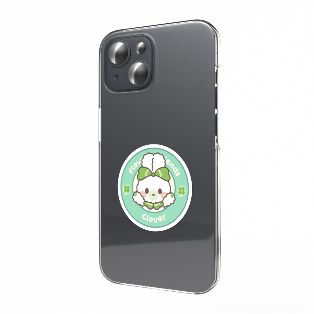 うさぎのくろーばーちゃん　スマホステッカー【ふらわ～ふれんず】