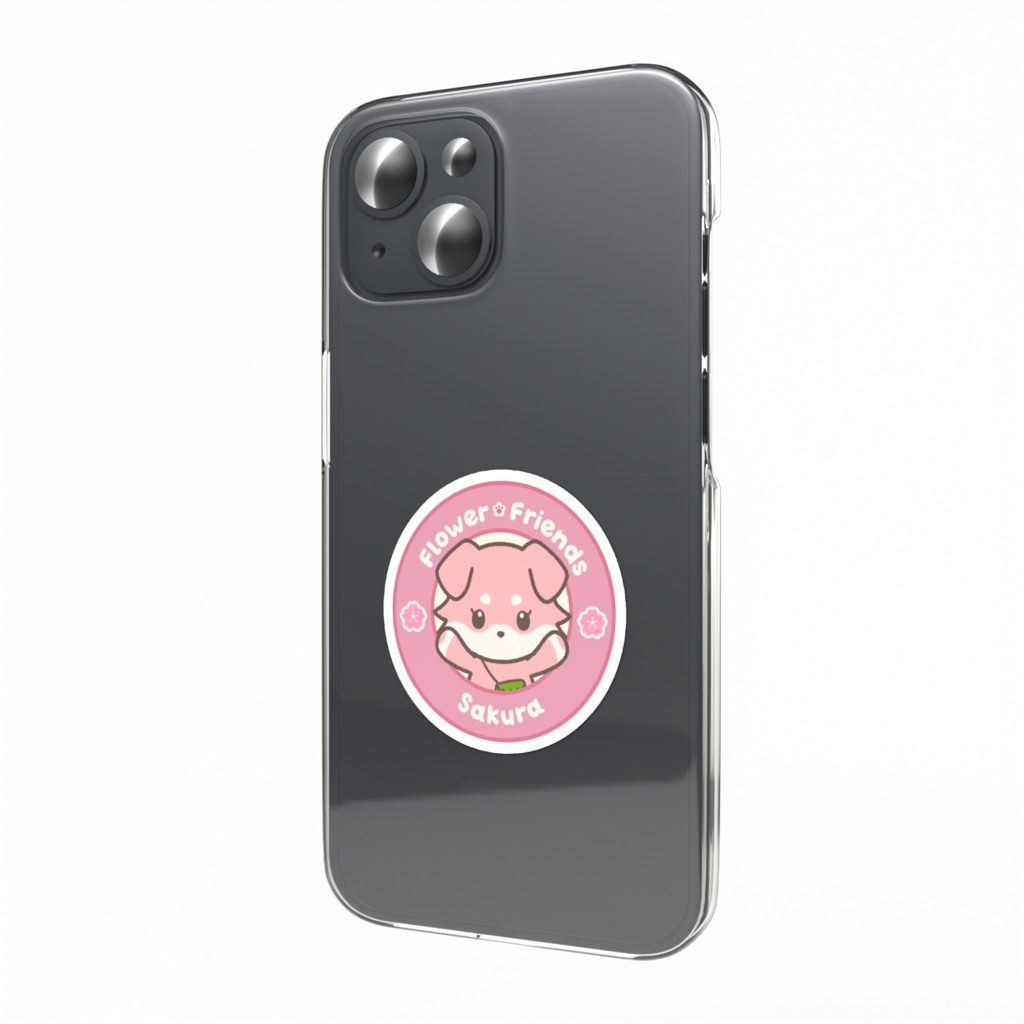 うさぎのくろーばーちゃん　スマホステッカー【ふらわ～ふれんず】