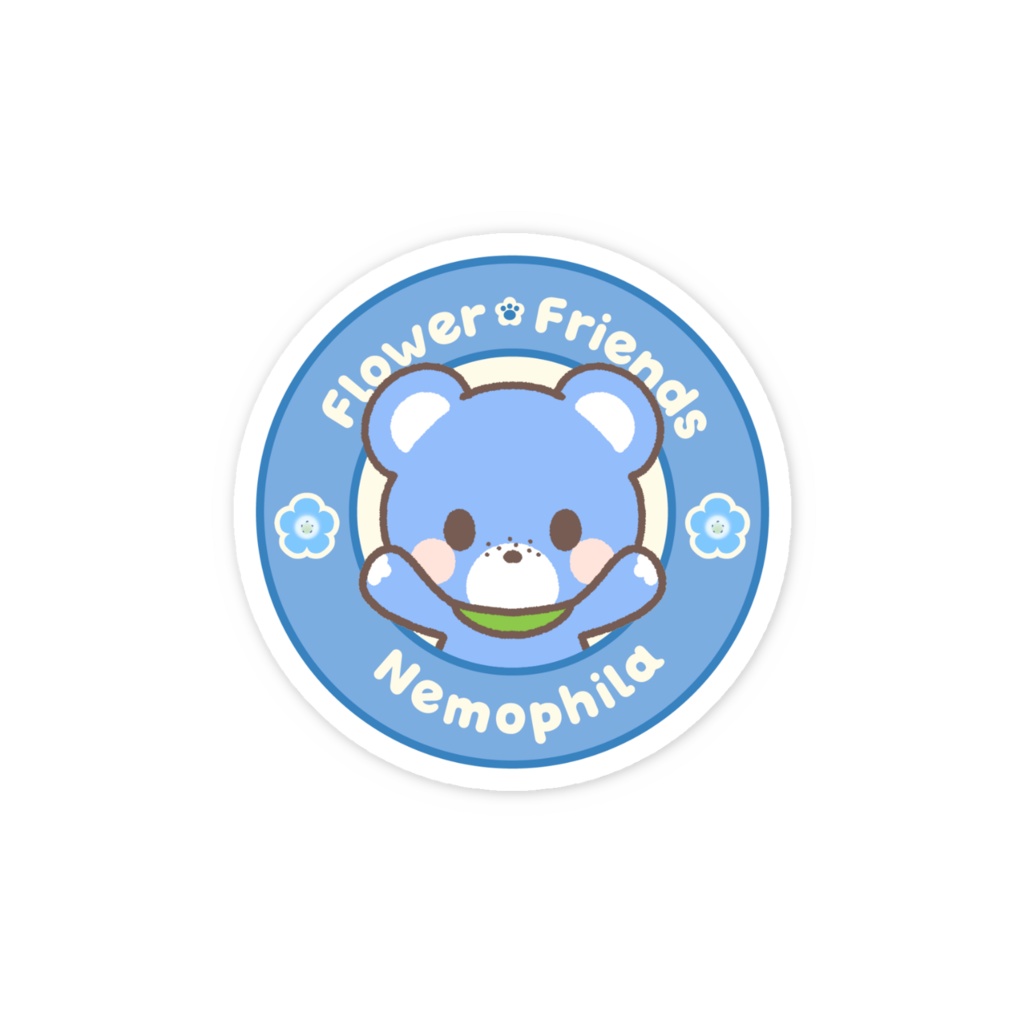 くまのねもふぃらくん スマホステッカー【ふらわ~ふれんず】