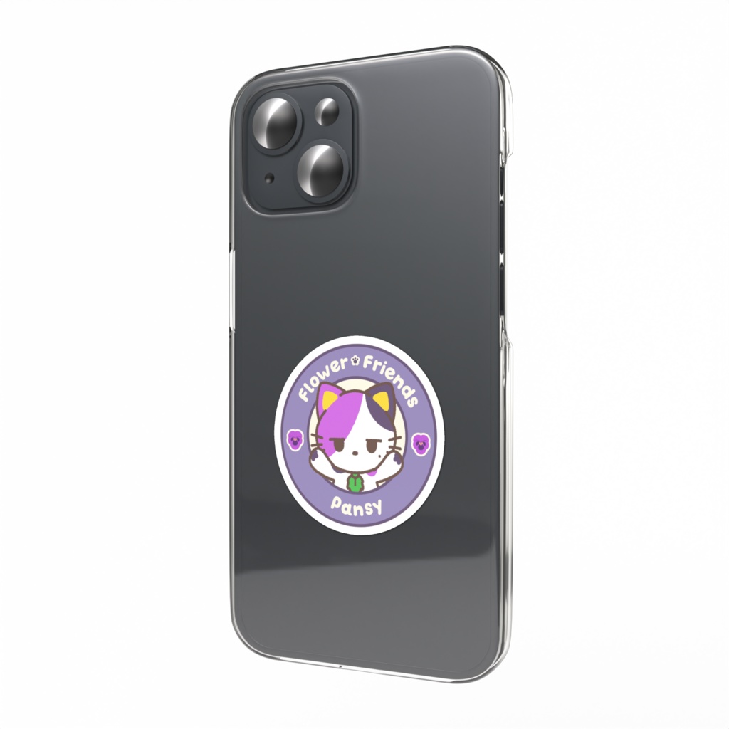 ねこのぱんじーくん　スマホステッカー【ふらわ～ふれんず】