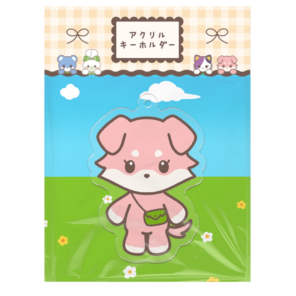 いぬのさくらちゃん　アクリルキーホルダー　【ふらわ～ふれんず】