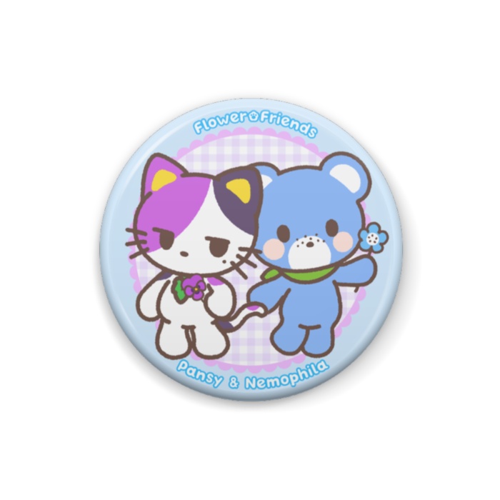 ぱんじーくん×ねもふぃらくん　缶バッジ57㎜
