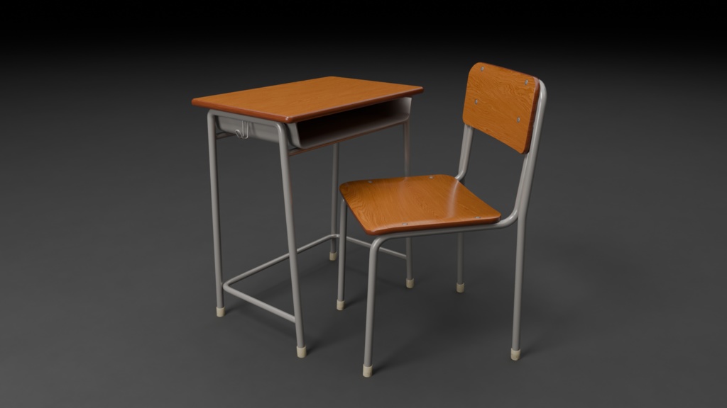 学校の机と椅子