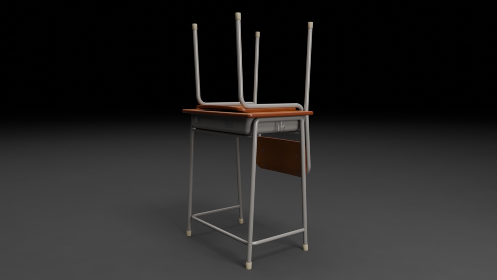 学校の机と椅子