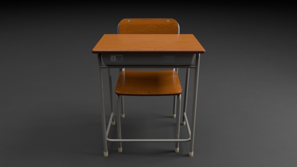 学校の机と椅子