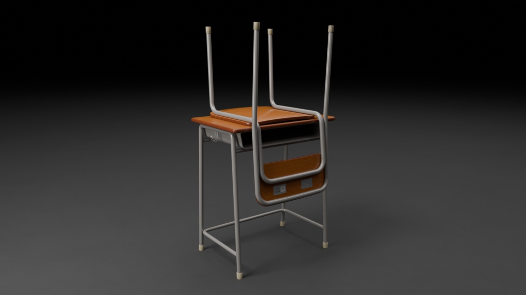 学校の机と椅子