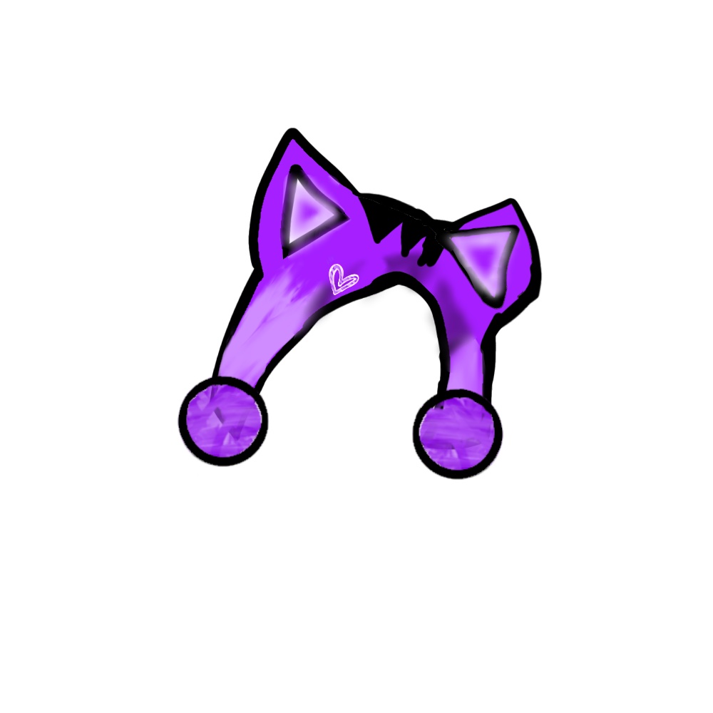 Cat headphones purple