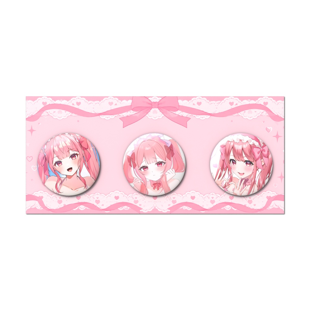 たぁ🎀缶バッチ3つセット