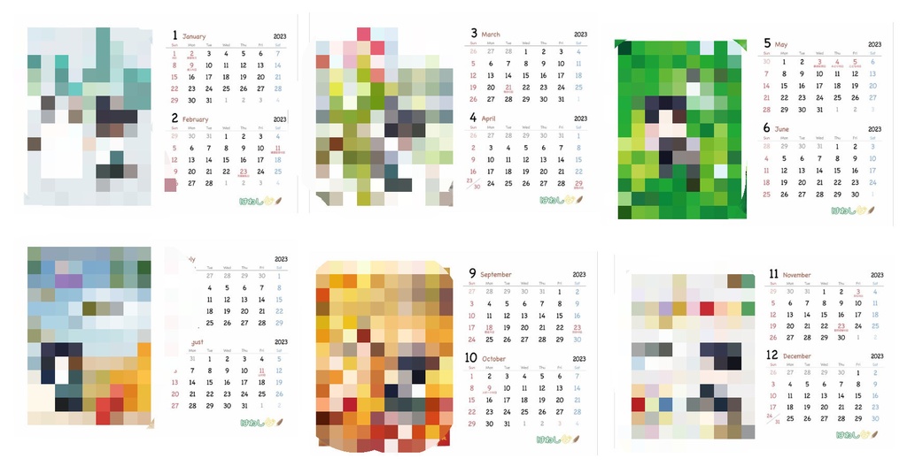 はねしば卓上カレンダー2023