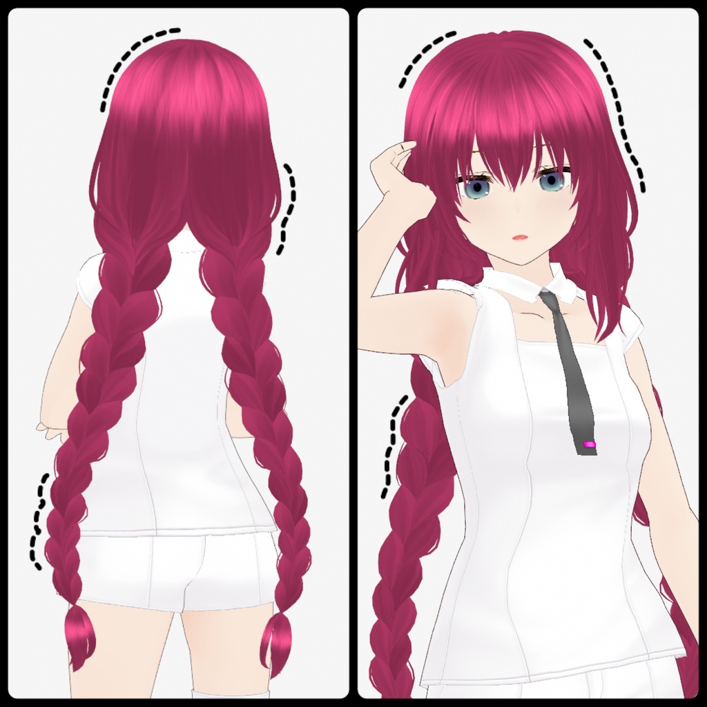 【VRoid】Hitomi Starship Hair Texture 01 ヘアテクスチャ