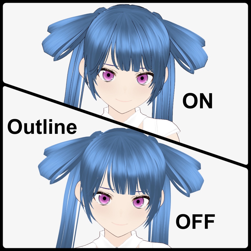 【VRoid】Hitomi Starship Hair Texture 01 ヘアテクスチャ