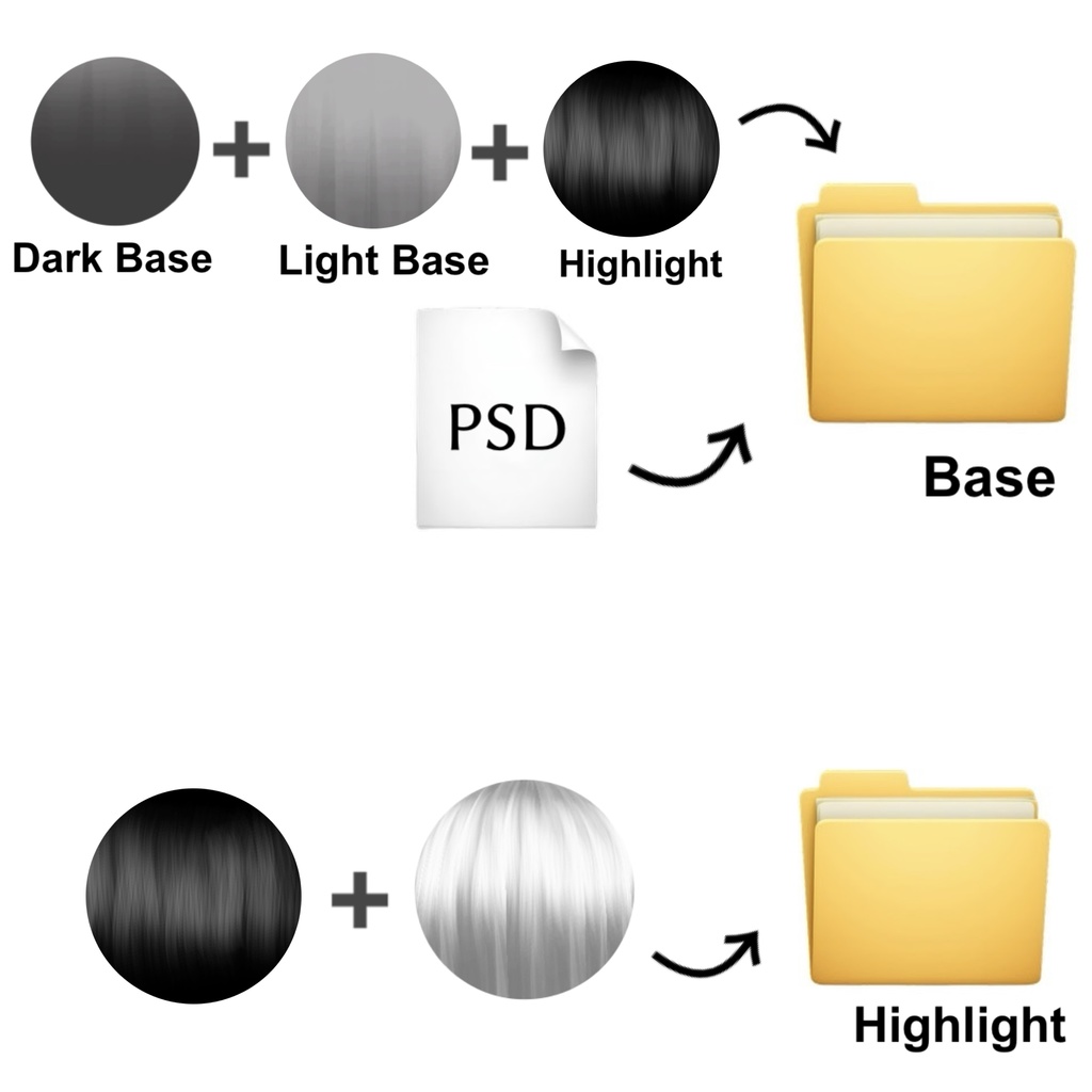 【VRoid】Hitomi Starship Hair Texture 01 ヘアテクスチャ