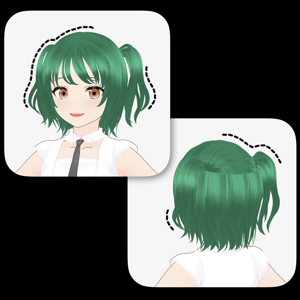 【VRoid】Hitomi Starship Hair Texture 01 ヘアテクスチャ