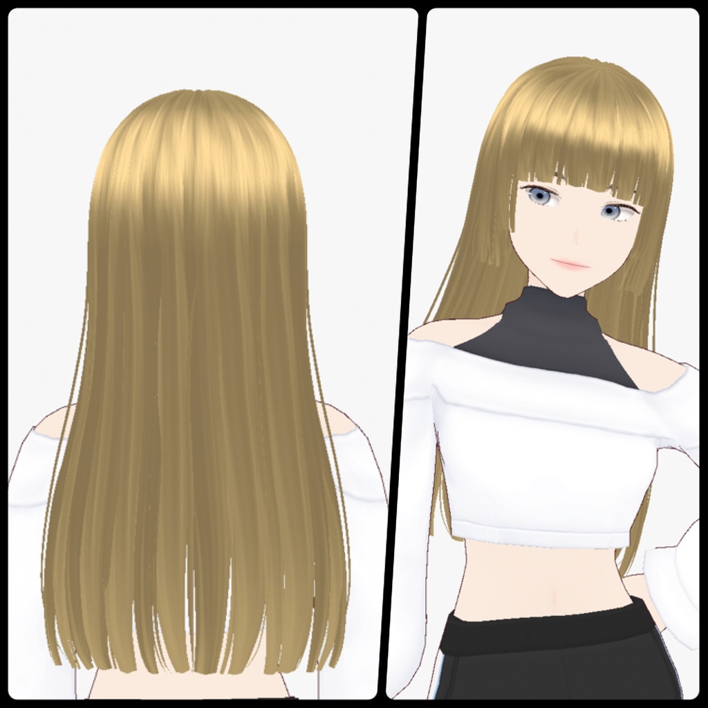 【VRoid】Hitomi Starship Hair Texture 01 ヘアテクスチャ