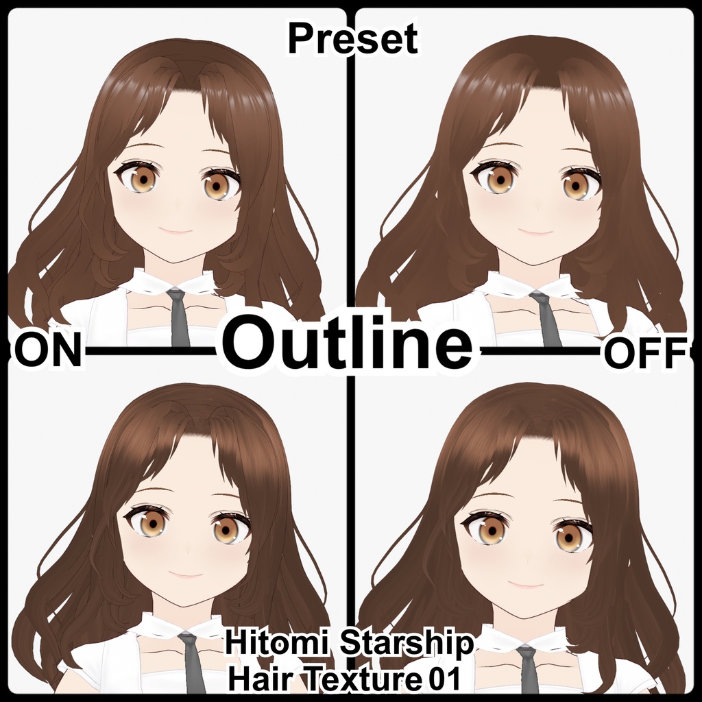 【VRoid】Hitomi Starship Bangs01 Type1