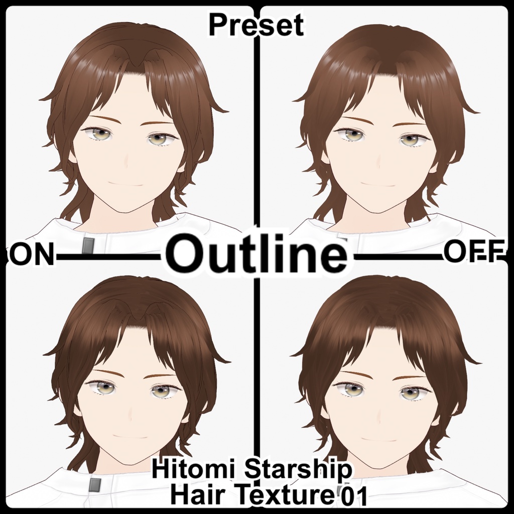 【VRoid】Hitomi Starship Bangs01 Type2