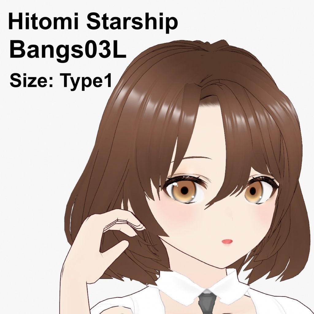 【VRoid】Bangs03L Type1 左分け前髪
