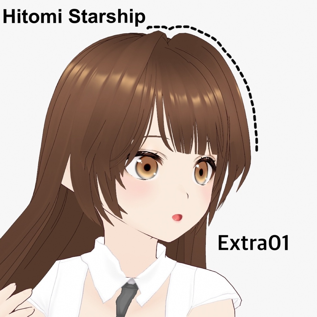 【VRoid】Hitomi Starship Extra01 真ん中分けエアインテーク