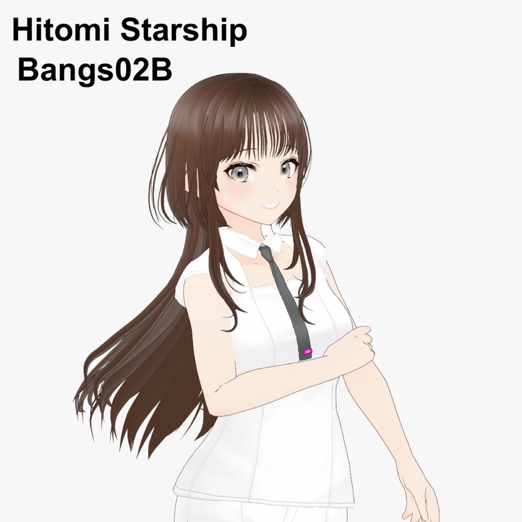 【VRoid】期間限定価格 BackHair03 ロング ウルフカット
