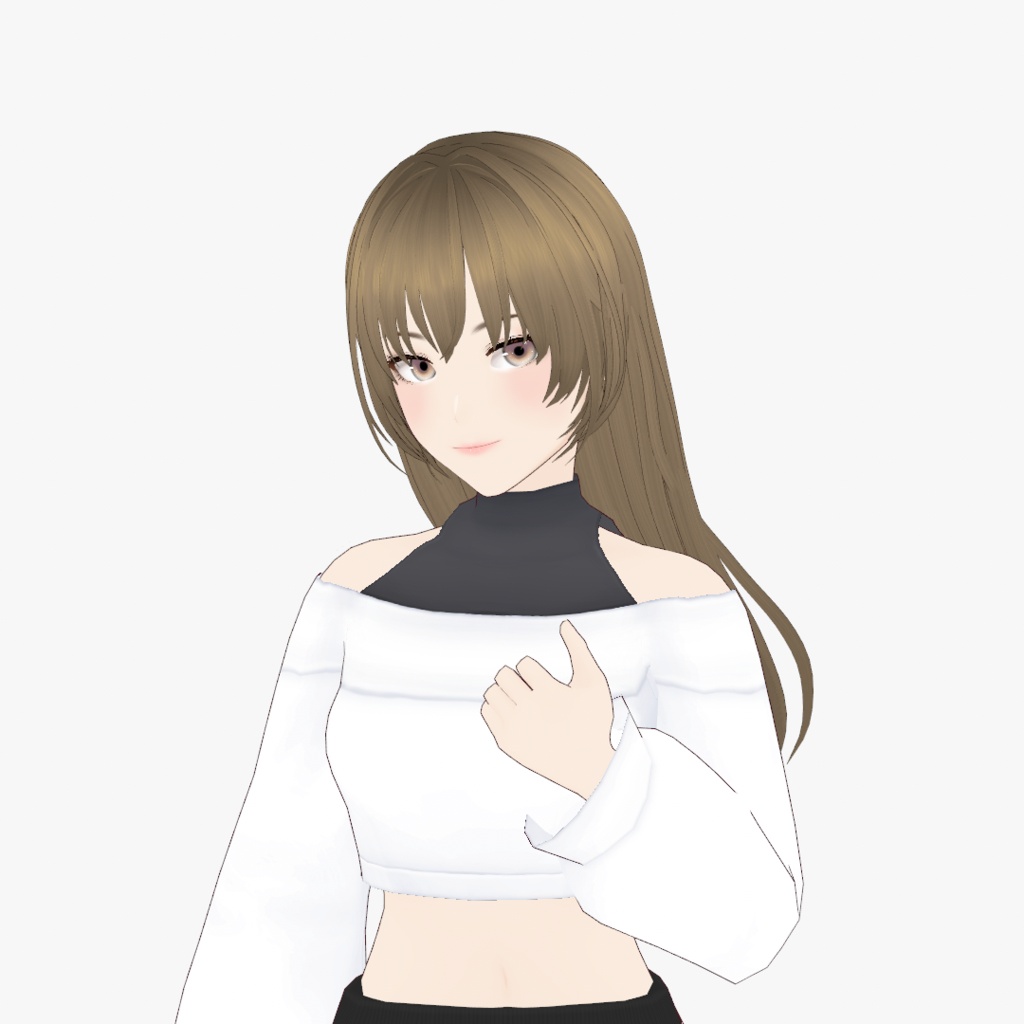 【VRoid】Hairstyle01 エアインテーク ロングヘア