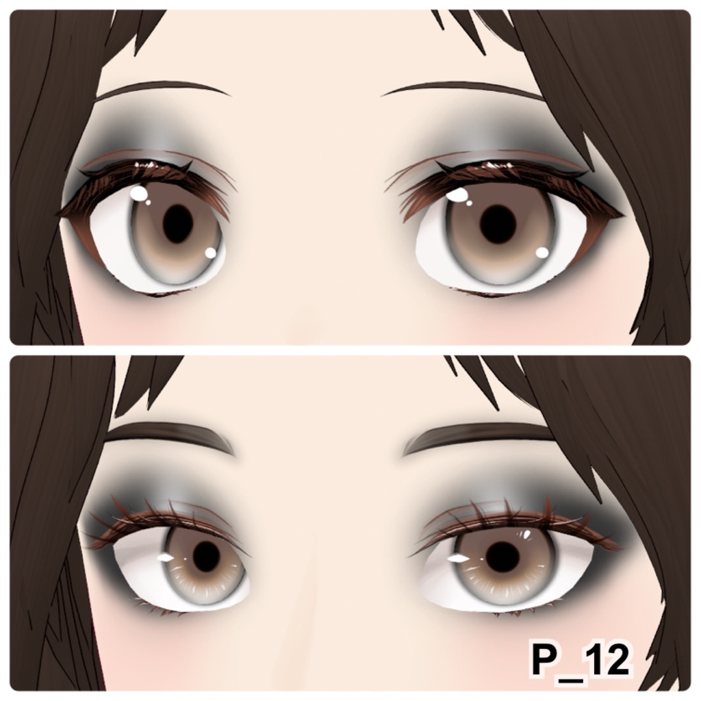 【VRoid】Eyeshadow Party 12アイシャドウ+3チーク