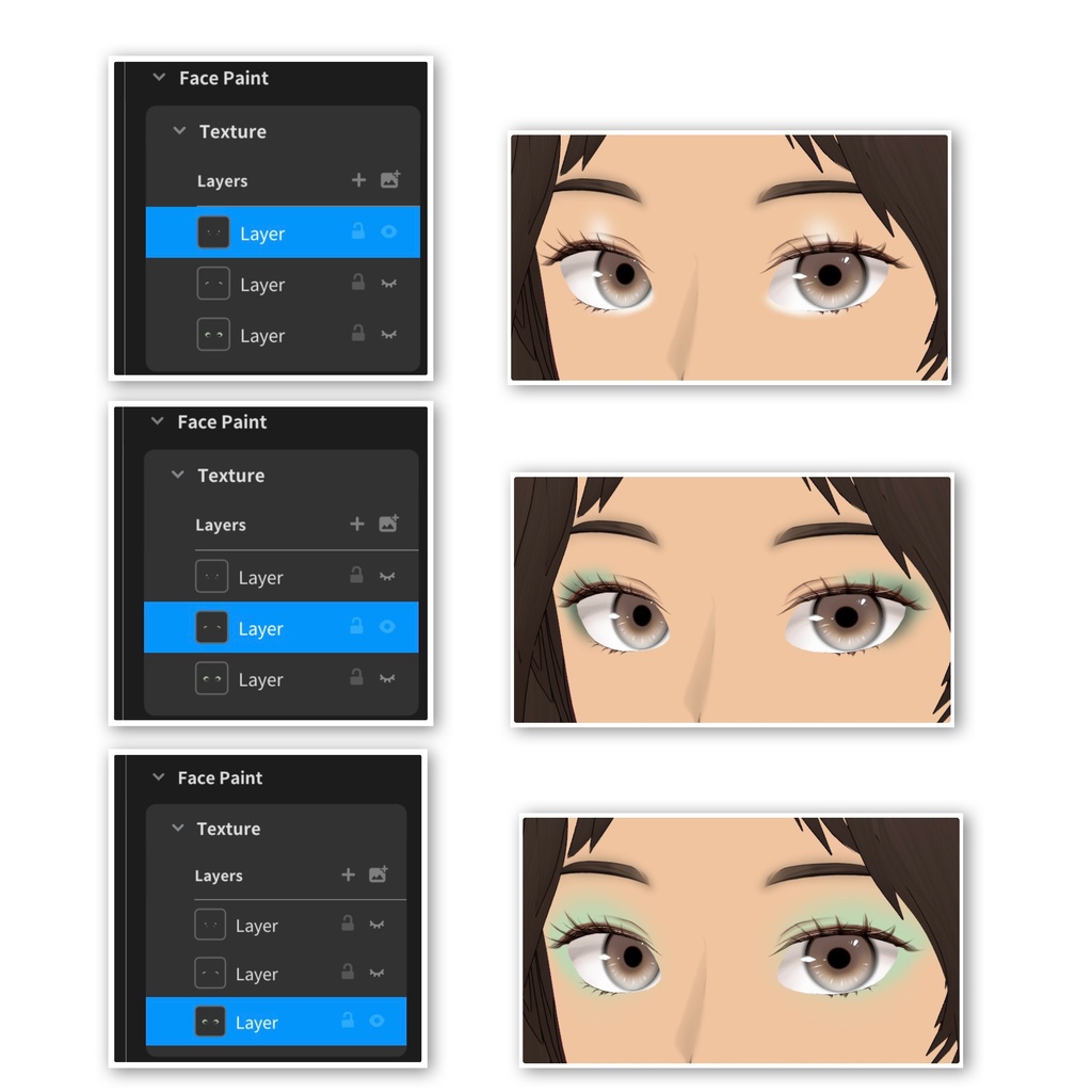 【VRoid】Eyeshadow Party 12アイシャドウ+3チーク
