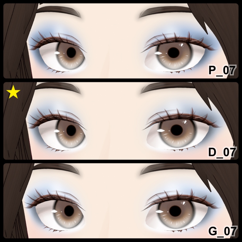 【VRoid】Eyeshadow Daily 10アイシャドウ+3チーク