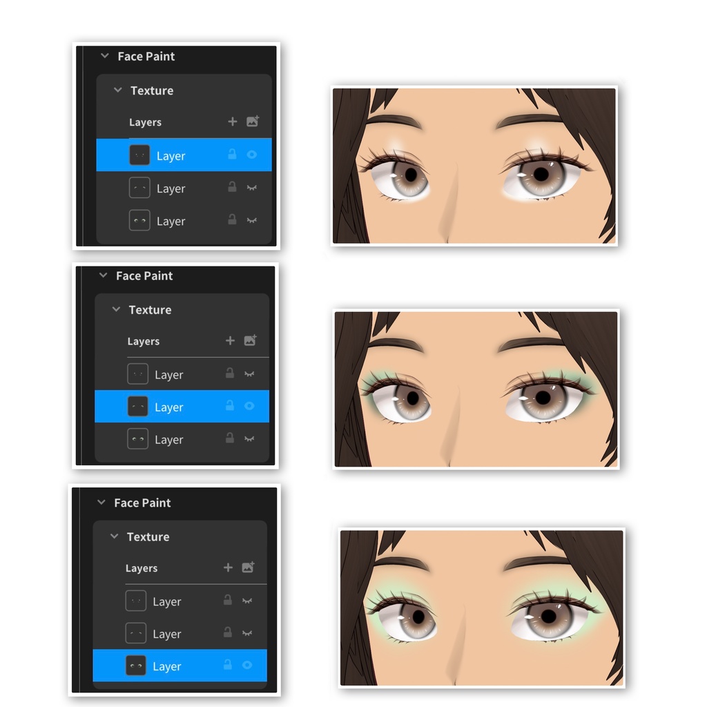 【VRoid】Eyeshadow Daily 10アイシャドウ+3チーク