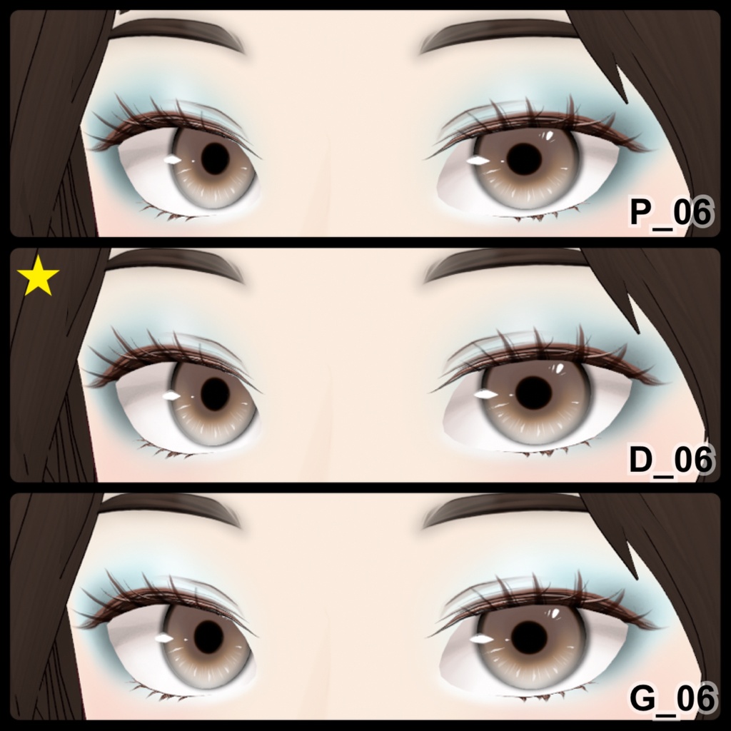 【VRoid】Eyeshadow Daily 10アイシャドウ+3チーク