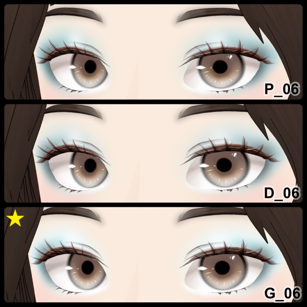 【VRoid】Eyeshadow Girly 10アイシャドウ+3チーク