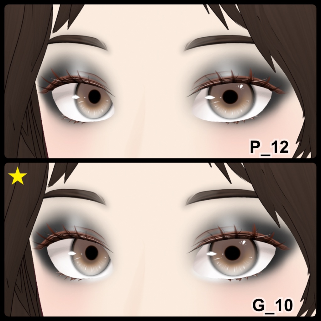 【VRoid】Eyeshadow Girly 10アイシャドウ+3チーク