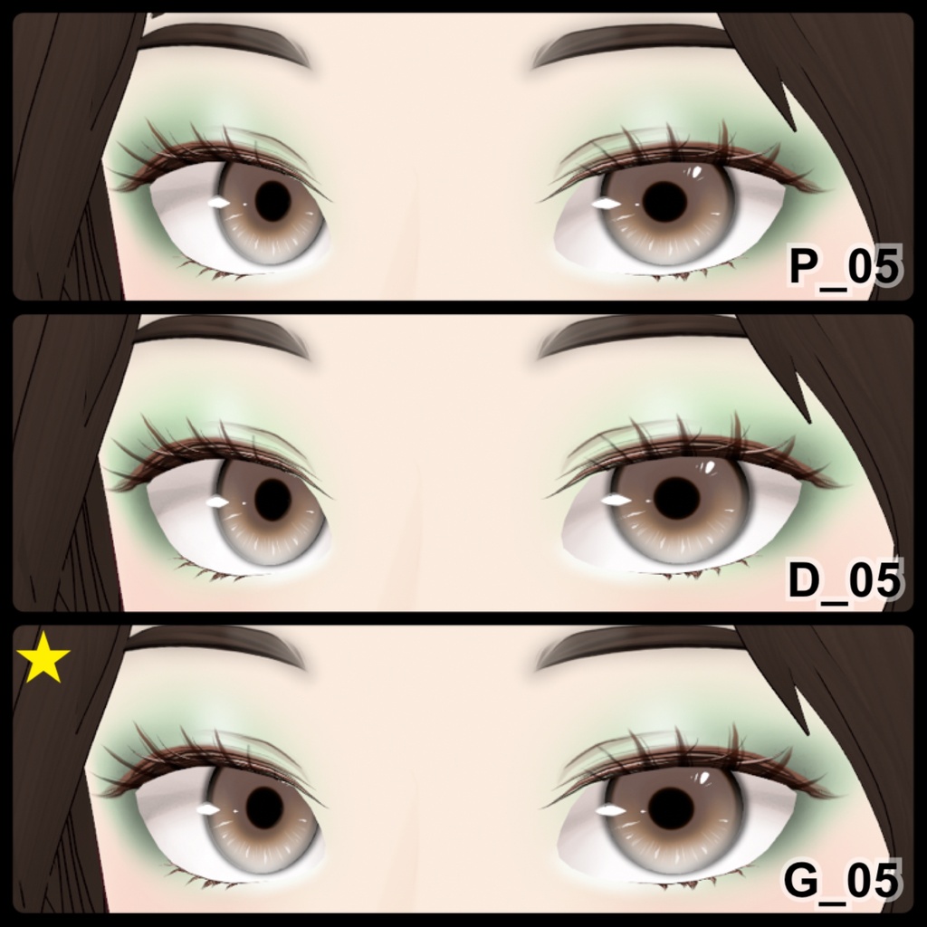 【VRoid】Eyeshadow Girly 10アイシャドウ+3チーク