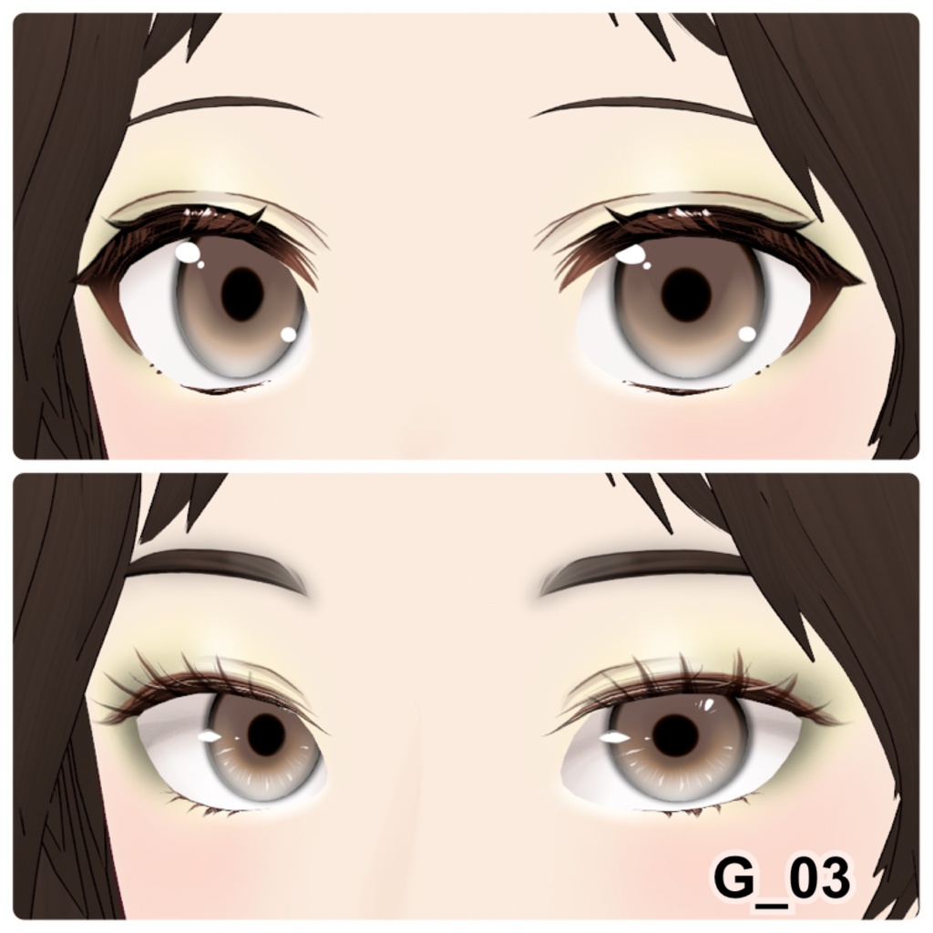 【VRoid】Eyeshadow Girly 10アイシャドウ+3チーク