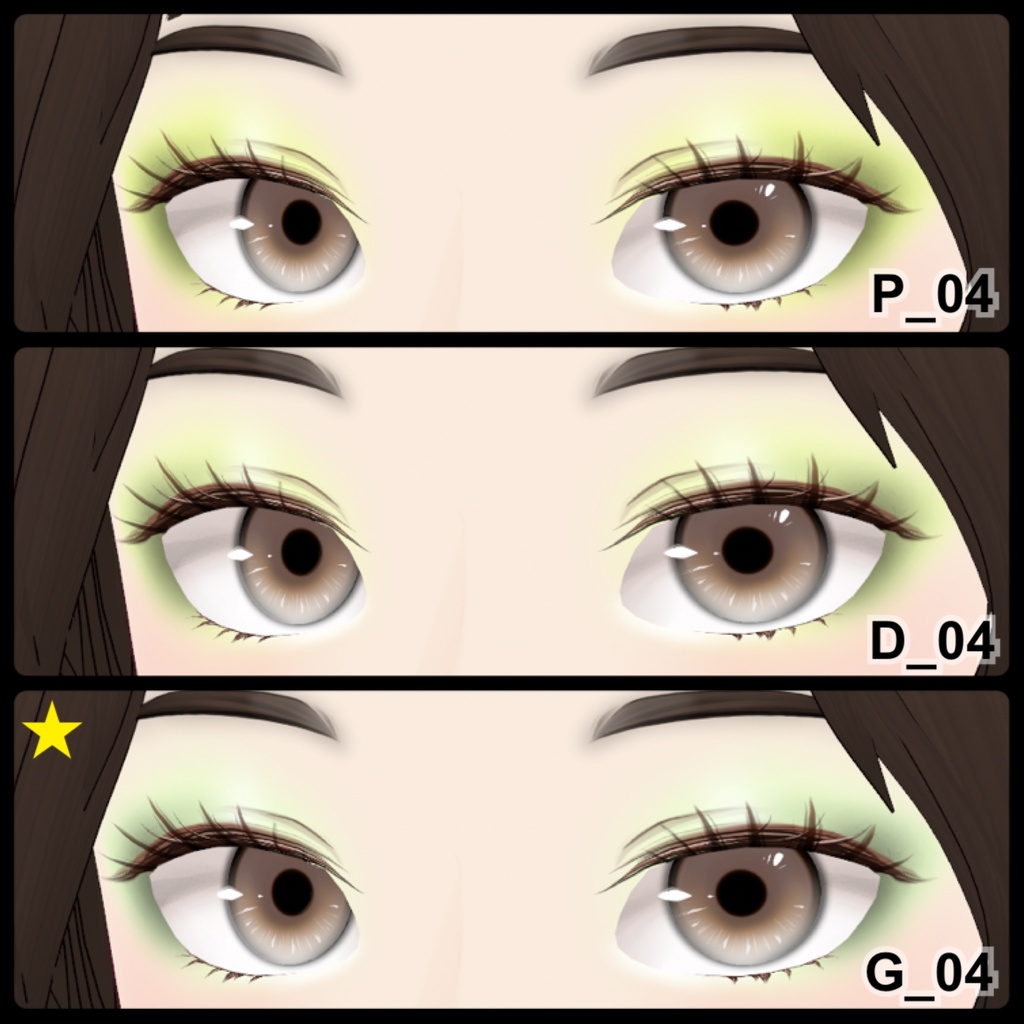 【VRoid】Eyeshadow Girly 10アイシャドウ+3チーク
