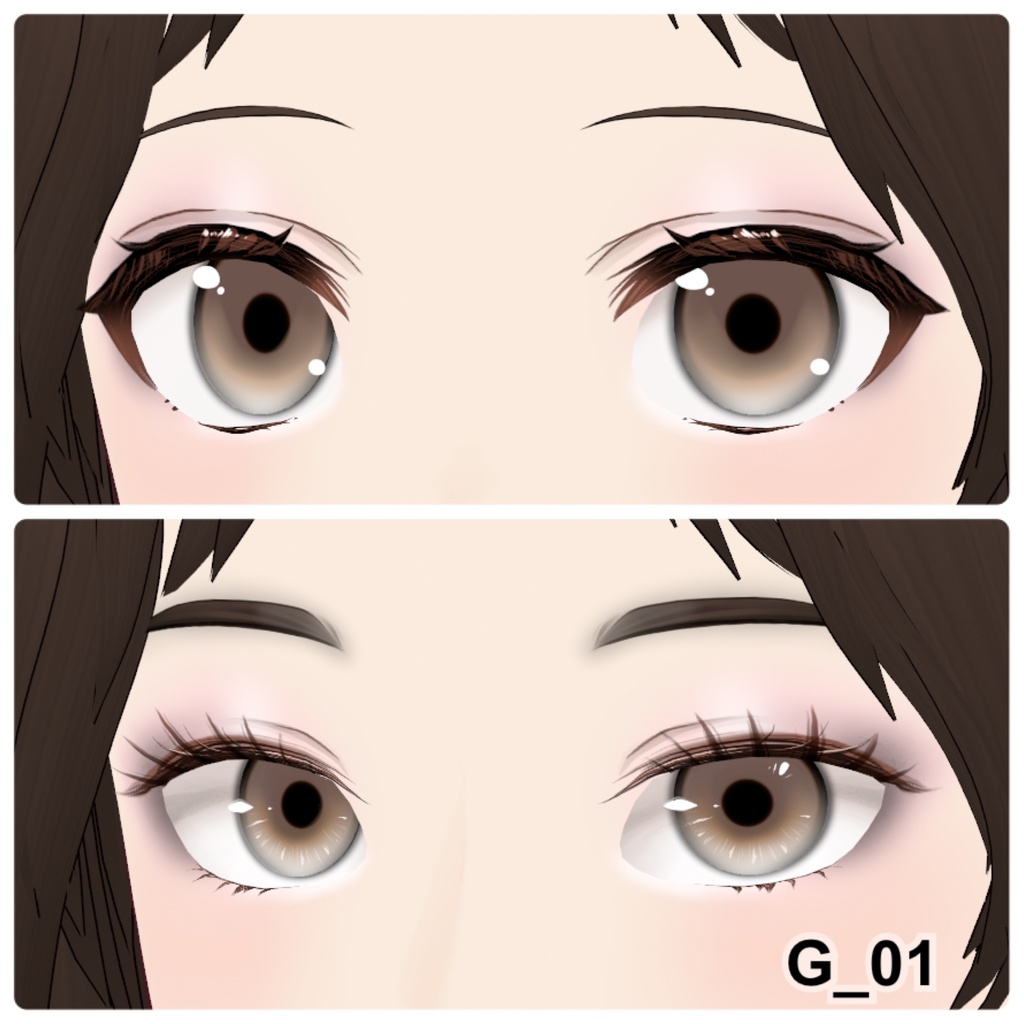 【VRoid】Eyeshadow Girly 10アイシャドウ+3チーク