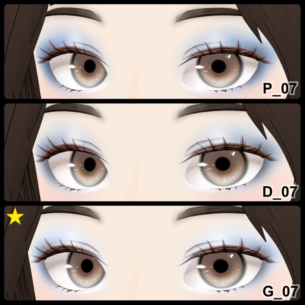 【VRoid】Eyeshadow Girly 10アイシャドウ+3チーク