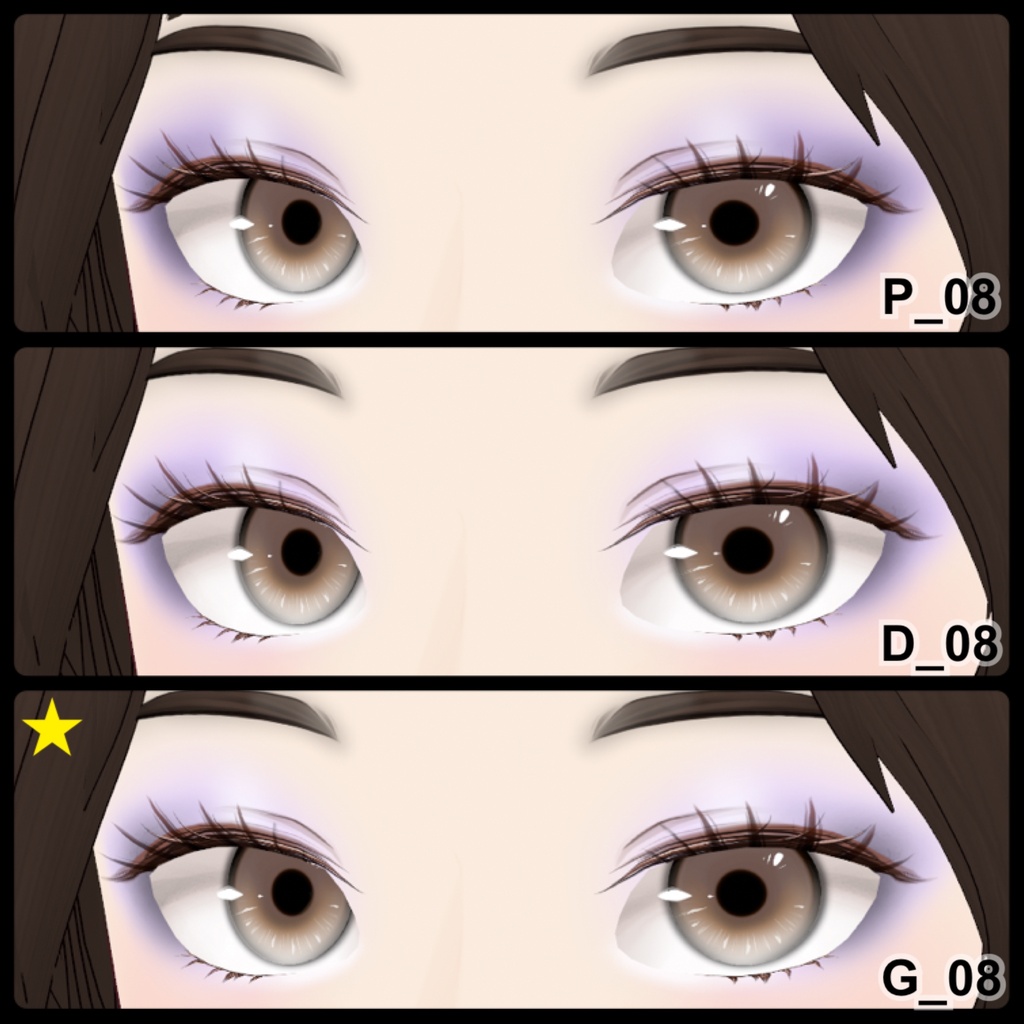 【VRoid】Eyeshadow Girly 10アイシャドウ+3チーク