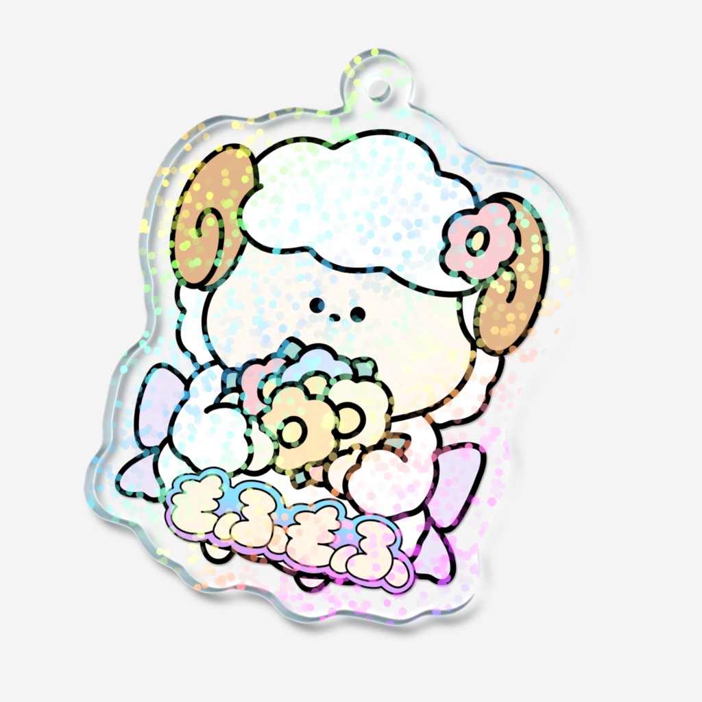 キラキラもふもふアクキー