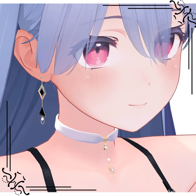 【【VRChat】PB対応/Liltoon】 Choker & Earing set