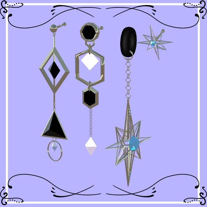 【【VRChat】PB対応/Liltoon】 Choker & Earing set