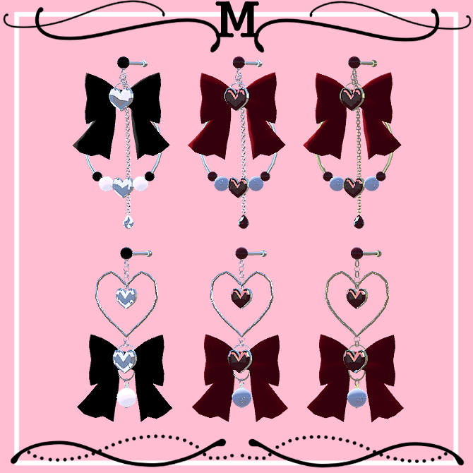 【【VRChat】PB対応/Liltoon】Heart Earing