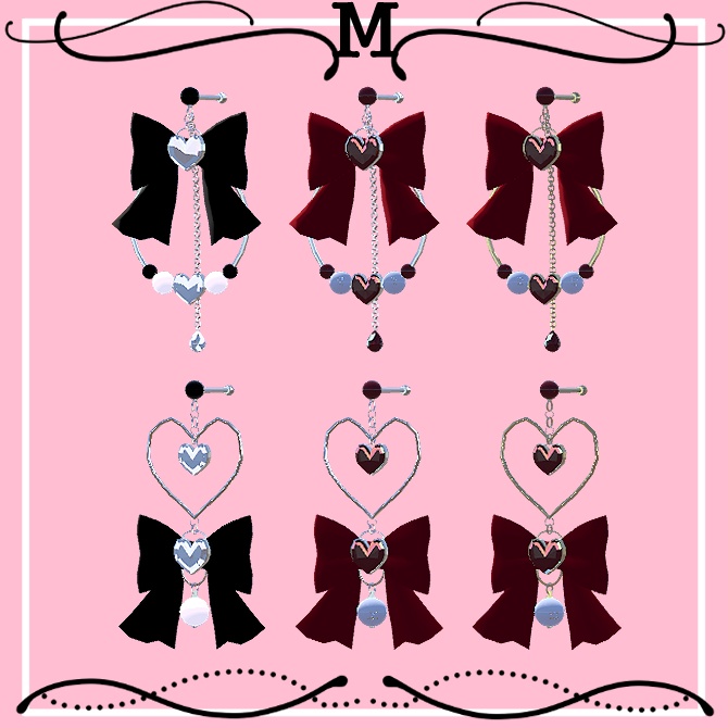 【【VRChat】PB対応/Liltoon】Heart Earing 