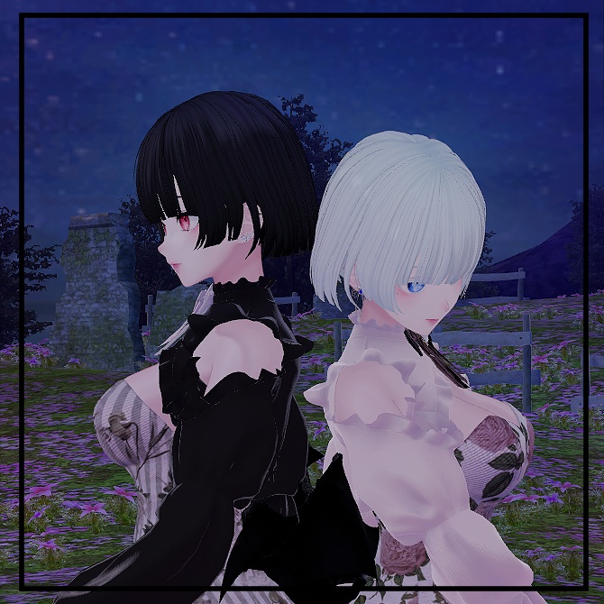 Hime short Hair 【9アバター対応 🖤 Liltoon / VRChat】