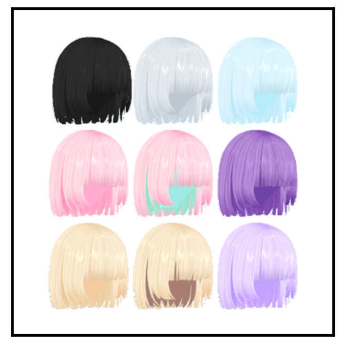 Hime short Hair 【9アバター対応 🖤 Liltoon / VRChat】