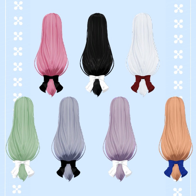 Melling " Long hair " 【8アバター対応 🖤 Liltoon / VRChat】