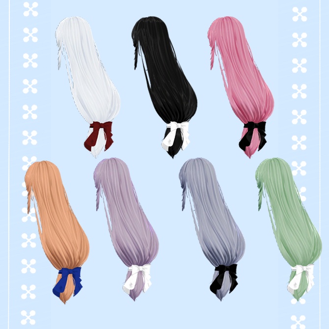 Melling " Long hair " 【8アバター対応 🖤 Liltoon / VRChat】