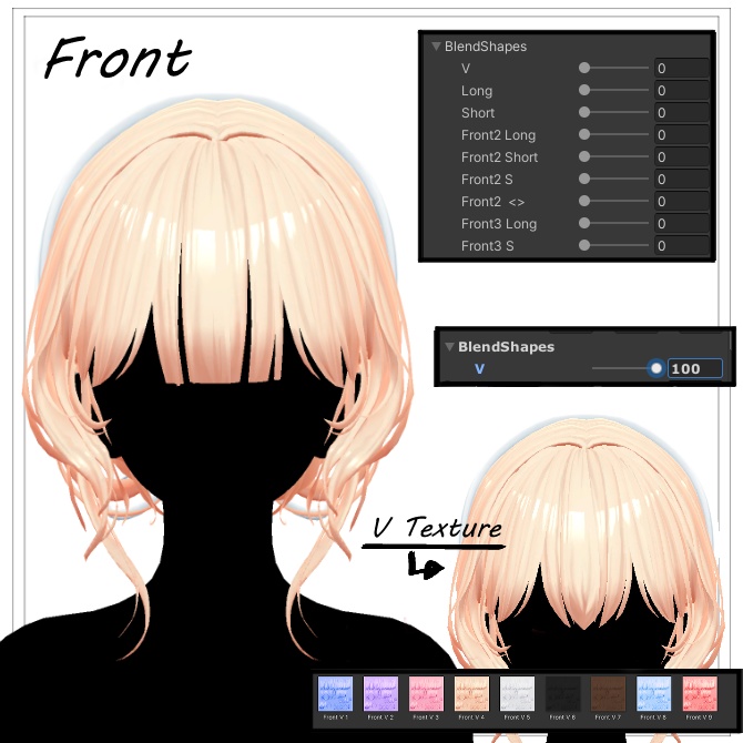 Melling " Lovely hair " 【5アバター対応 🖤 Liltoon / VRChat】