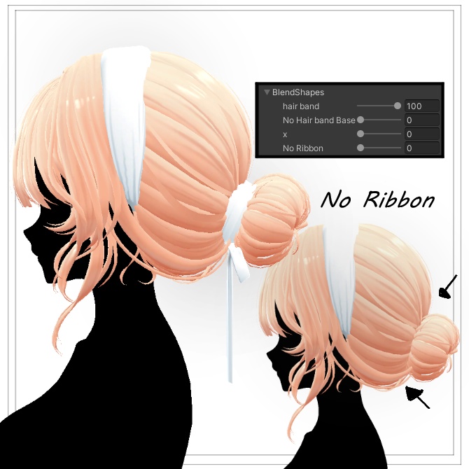 Melling " Lovely hair " 【5アバター対応 🖤 Liltoon / VRChat】